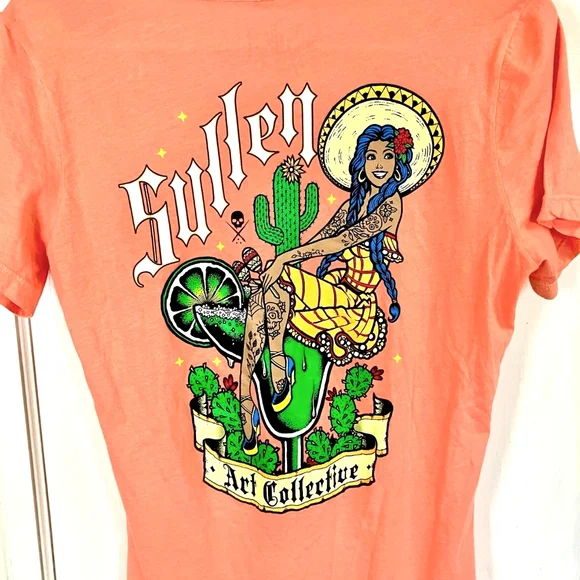 🍹 SULLEN ANGELS Art Collective Margarita Tshirt Medium - Picture 4 of 4